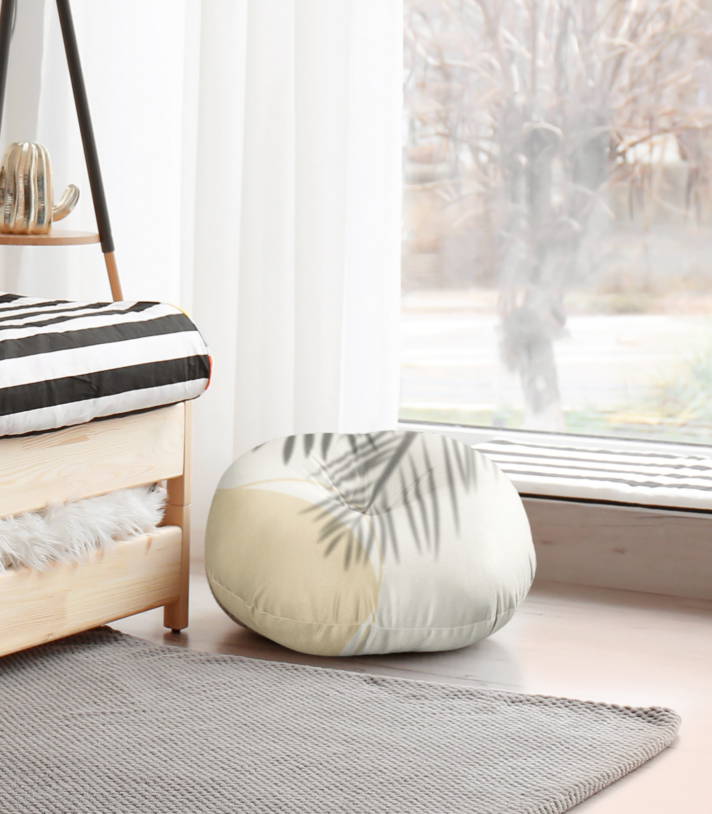 Palm Tree Floor Pillow Home DΓ©cor Tufted Floor Pillow