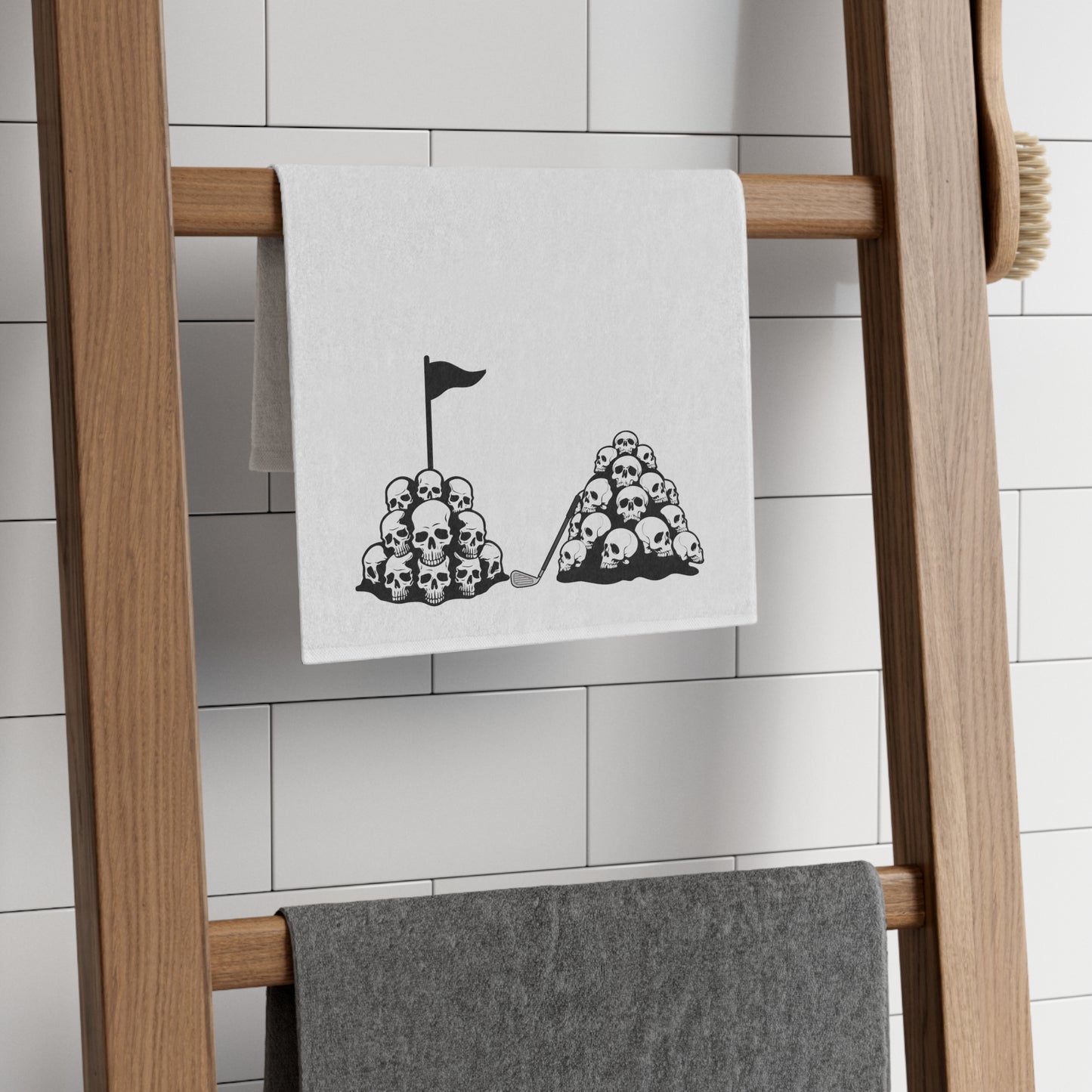 Skull Pile Golf Towel, 11x18
