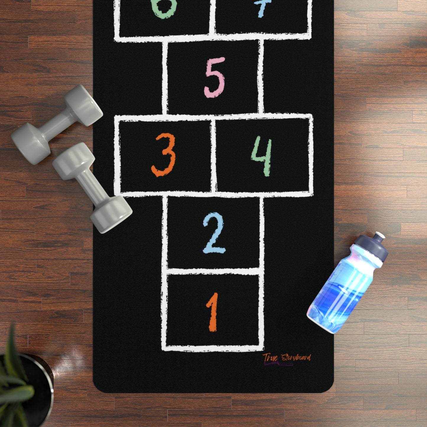 Hopscotch Yoga Mat Rubber bottom