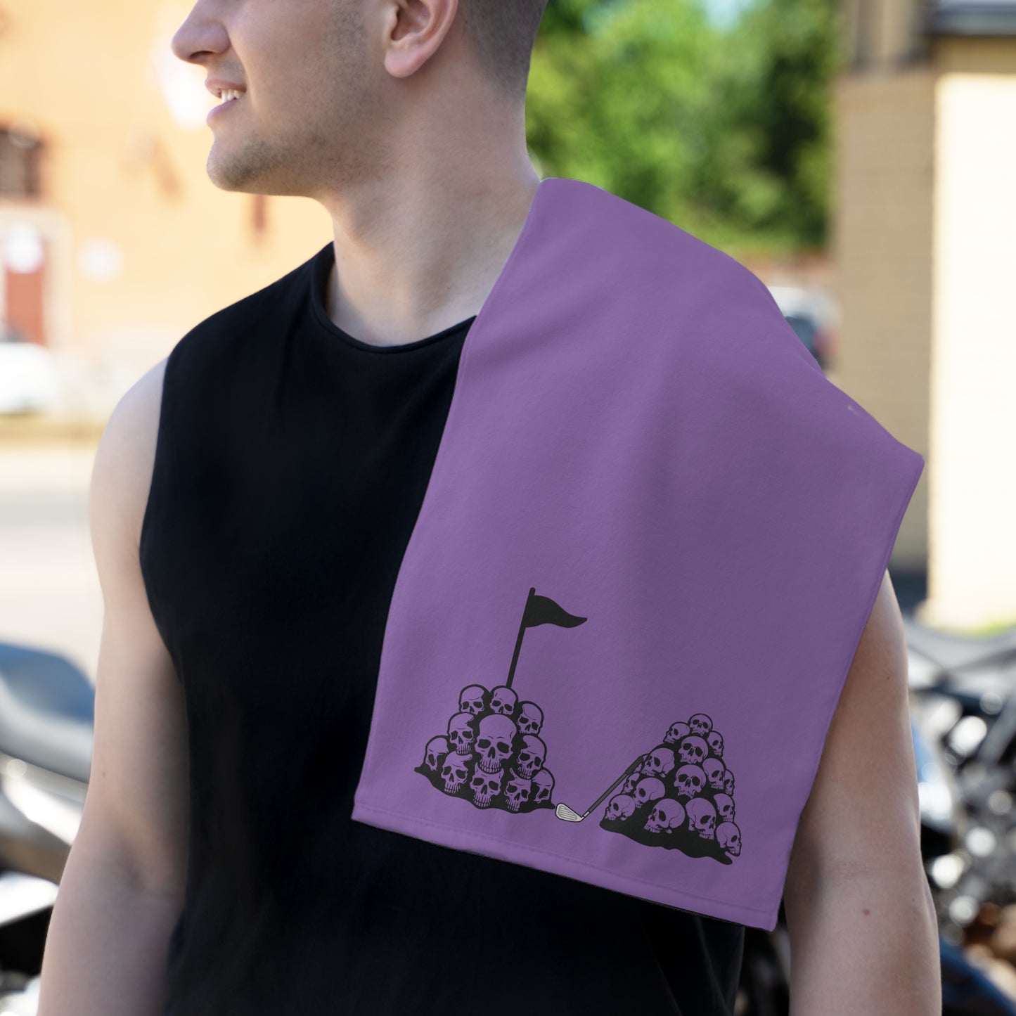 Skull Pile Golf Towel, 11x18