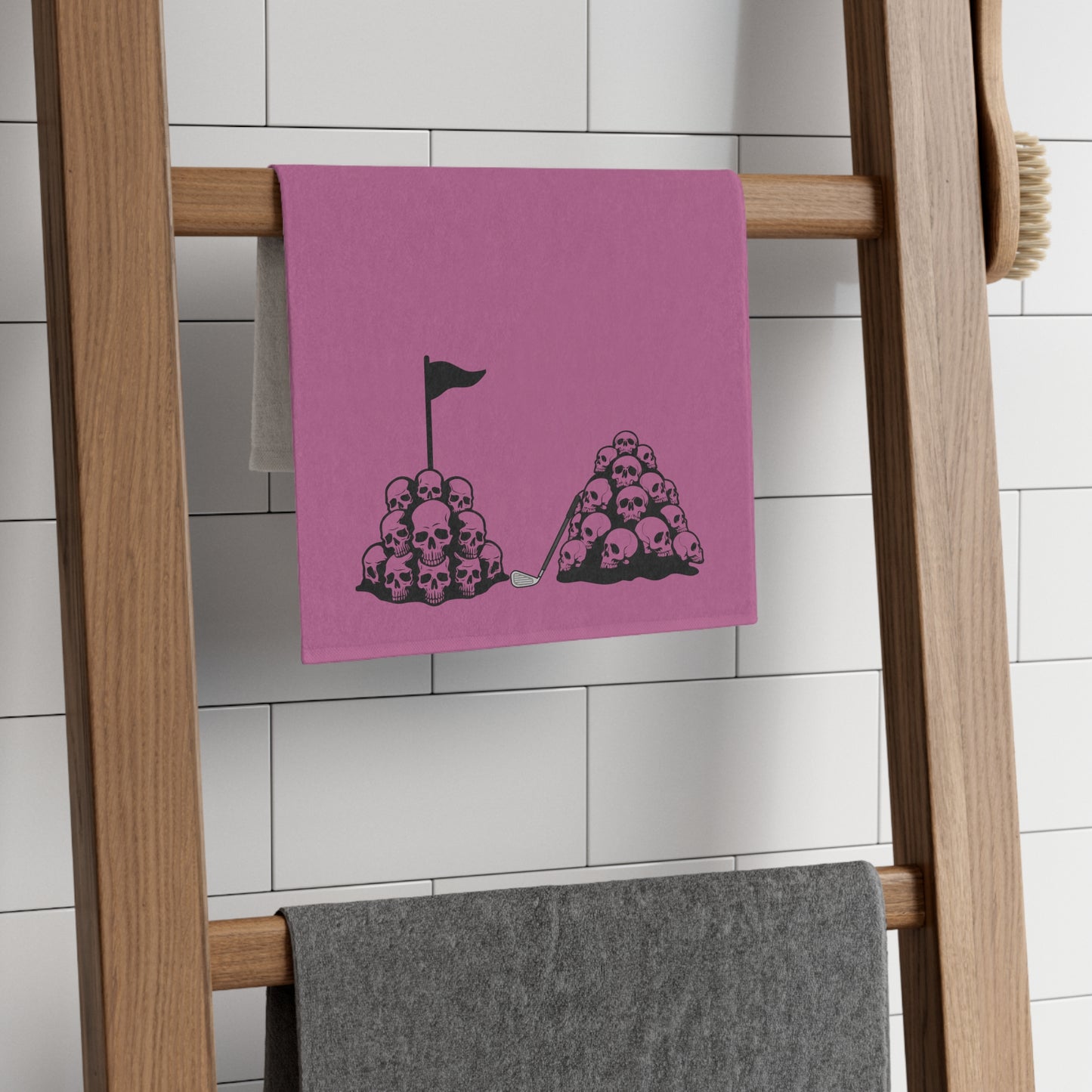 Skull Pile Golf Towel, 11x18