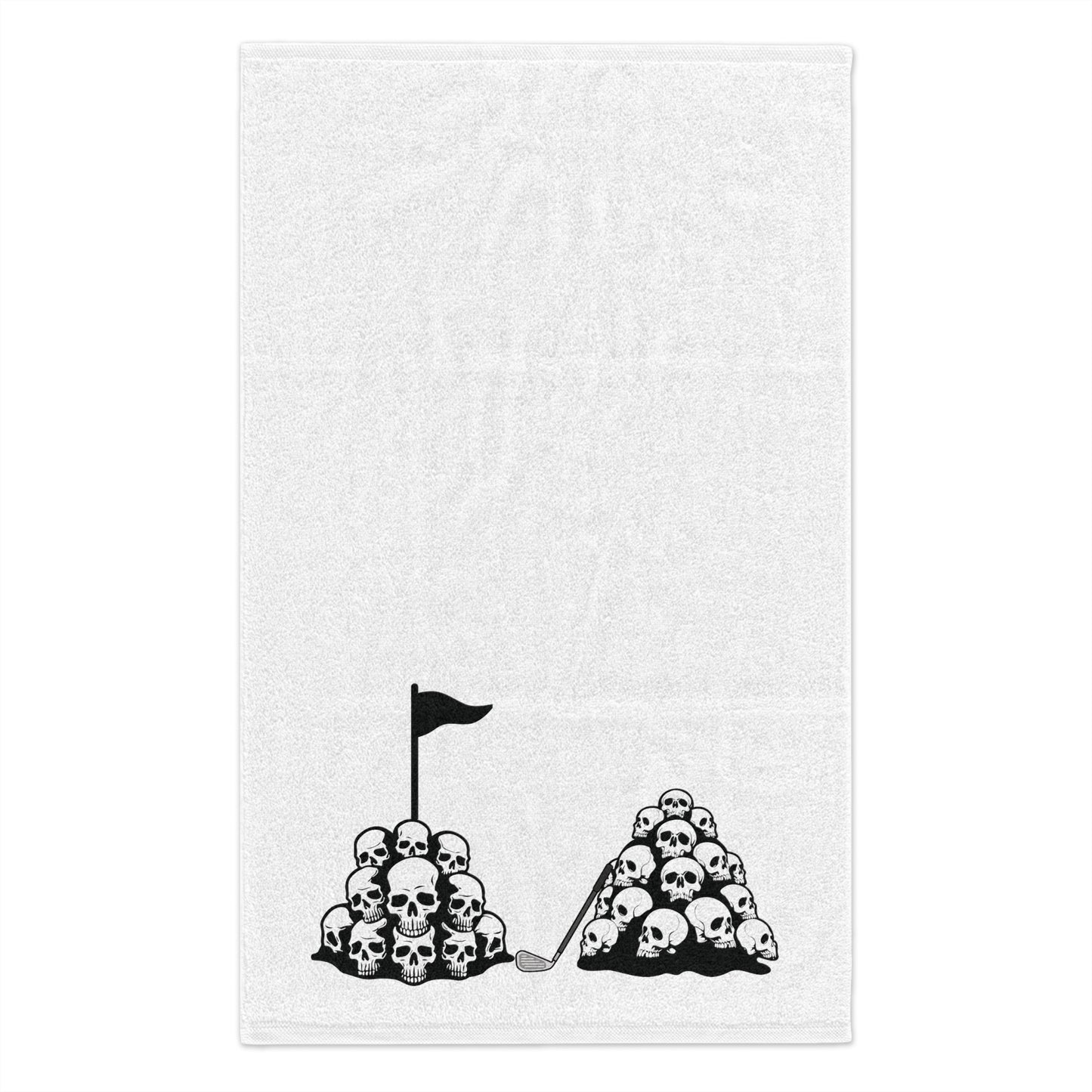 Skull Pile Golf Towel, 11x18