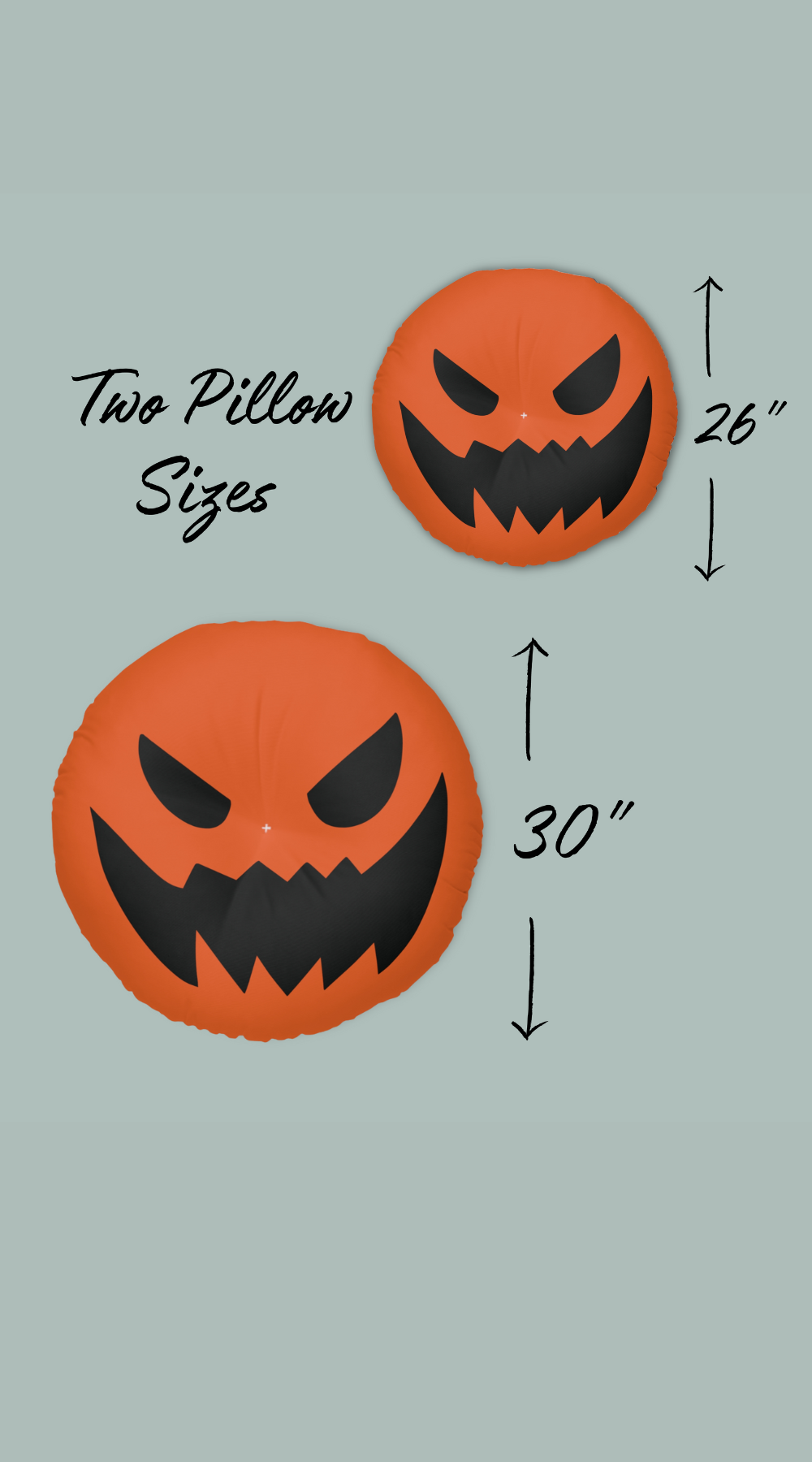 Jack O'Lantern Pumpkin Tufted Floor Pillow