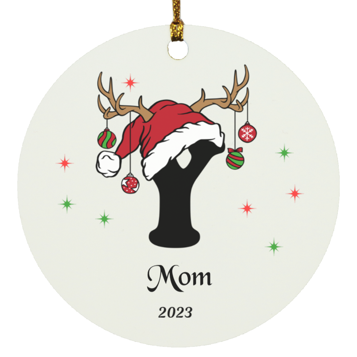Initial Circle Ornament