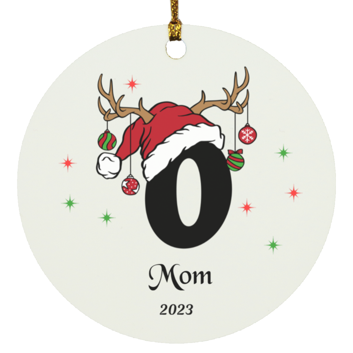 Initial Circle Ornament