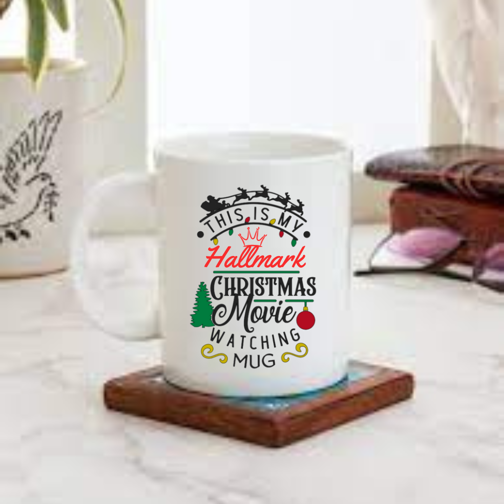 Movie Watching Mug 15oz White