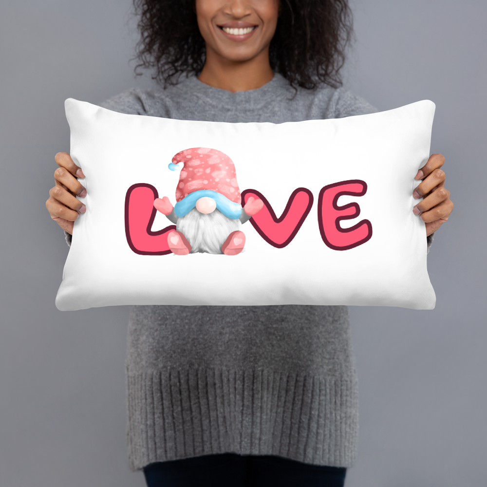 Love your Gnome Pillow, Square Throw pillows, Valentine pillow
