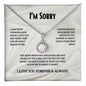 I'm Sorry Hope Necklace Circle Pendent