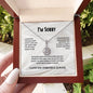 I'm Sorry Hope Necklace Circle Pendent