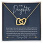 To my Daughter from Dad Interlocking Hearts Necklace
