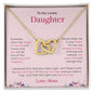 To My Lovely Daughter | Always Keep Me In Your Heart - Interlocking Hearts necklace