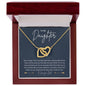 To my Daughter from Dad Interlocking Hearts Necklace