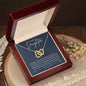 To my Daughter from Dad Interlocking Hearts Necklace