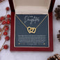 To my Daughter from Dad Interlocking Hearts Necklace