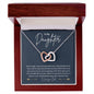 To my Daughter from Dad Interlocking Hearts Necklace