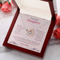 To My Lovely Daughter | Always Keep Me In Your Heart - Interlocking Hearts necklace
