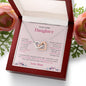 To My Lovely Daughter | Always Keep Me In Your Heart - Interlocking Hearts necklace