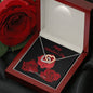 Happy Valentine's Day Roses Interlocking Hearts