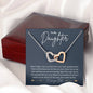 To my Daughter from Dad Interlocking Hearts Necklace