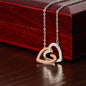 To my Daughter from Dad Interlocking Hearts Necklace