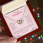 To My Lovely Daughter | Always Keep Me In Your Heart - Interlocking Hearts necklace