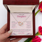To My Lovely Daughter | Always Keep Me In Your Heart - Interlocking Hearts necklace