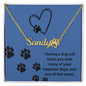 Dog Paw Name Necklace Happiest Days