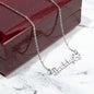 Dog Paw Prints on Heart Name Necklace