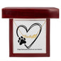 Dog Paw Prints on Heart Name Necklace