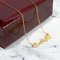 Dog Paw Prints on Heart Name Necklace
