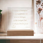 Be Strong Square Plaque