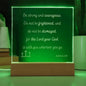 Be Strong Square Plaque