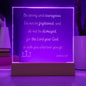 Be Strong Square Plaque