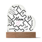 Mom Piece Heart Plaque