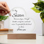 To my Sister Plaque