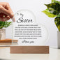 Sister Acrylic Plaque