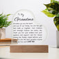 To my Grandma Plaque