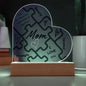 Mom Piece Heart Plaque