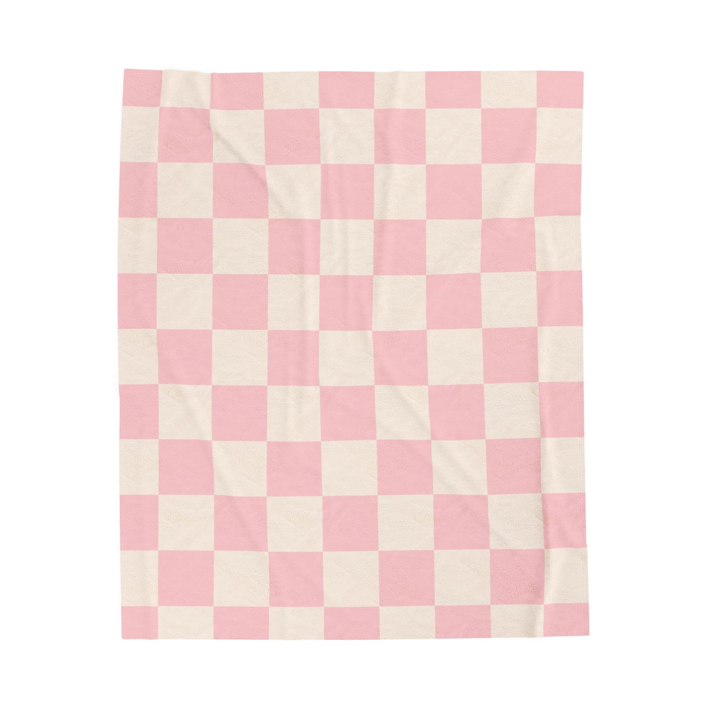 Pink Checkered Throw blanket Velveteen Plush Blanket