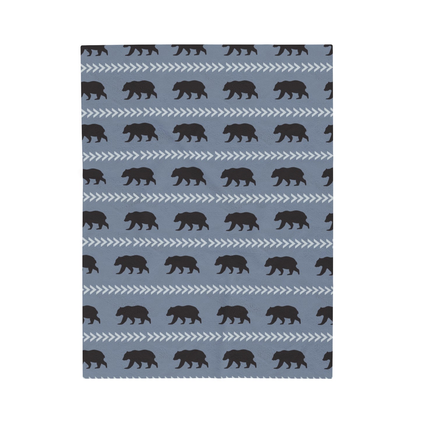 Bear Print Velveteen Plush Blanket