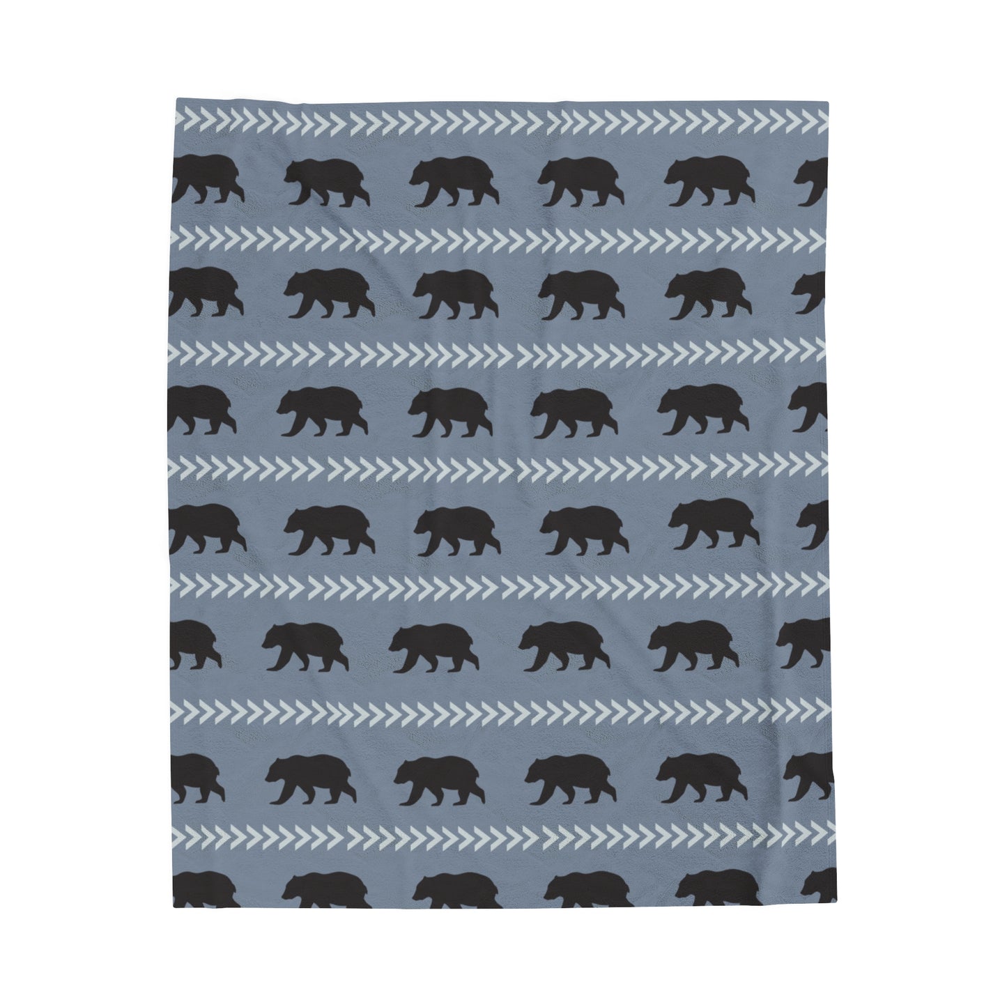 Bear Print Velveteen Plush Blanket