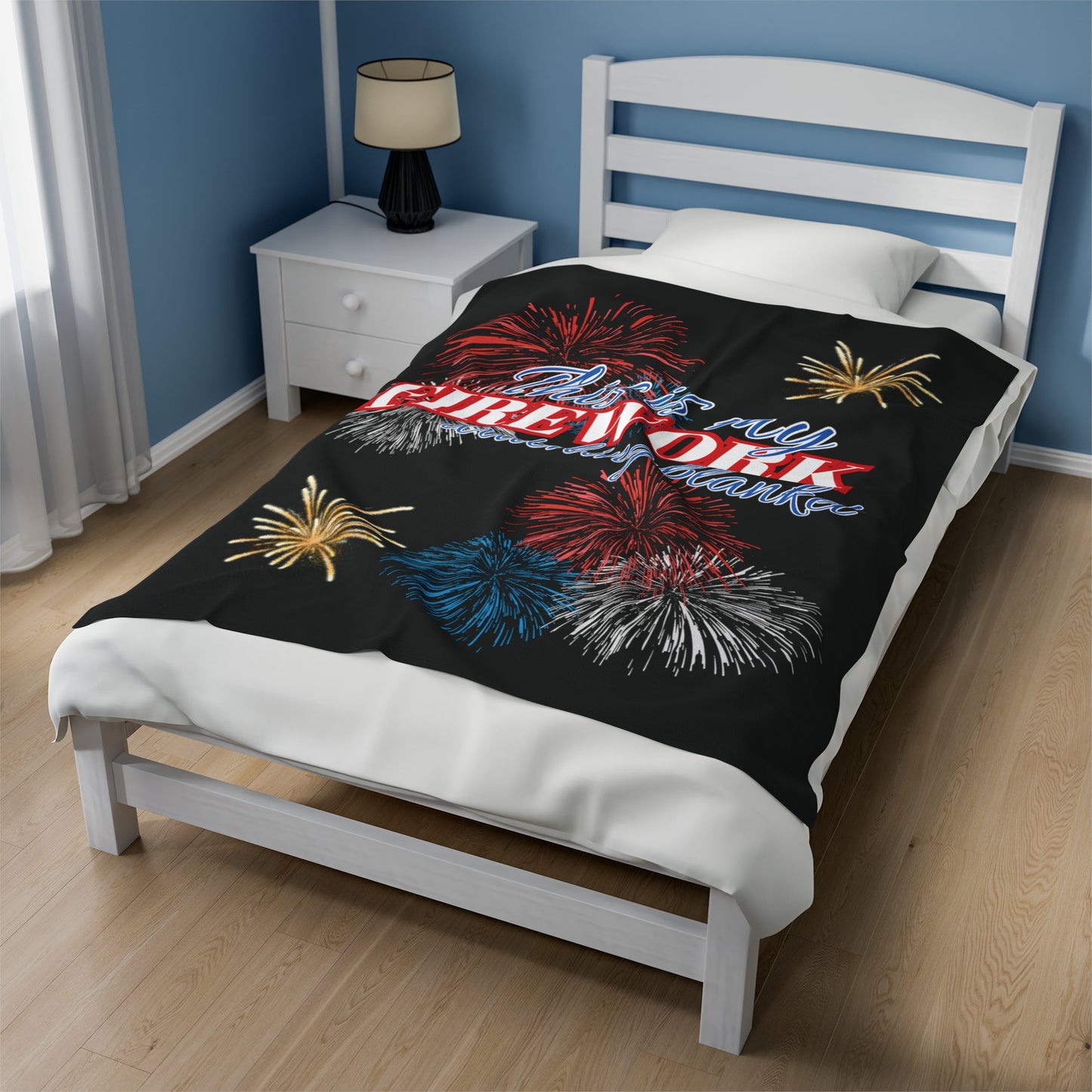 My Fireworks Watching Blanket Velveteen Plush Blanket