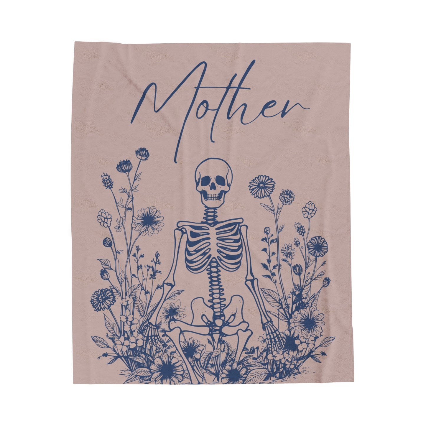 Mother Skeleton Velveteen Plush Blanket