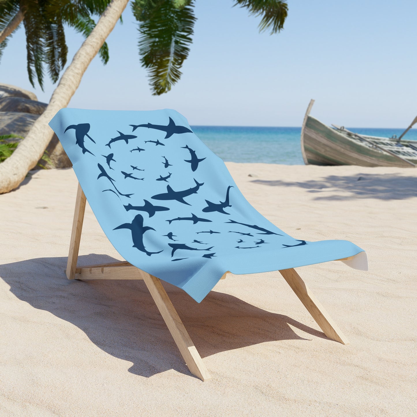 Shark Pool 30"x60" Beach Towel