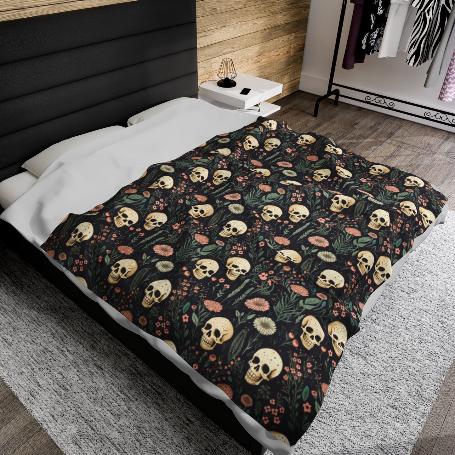 Skull Velveteen Plush Blanket