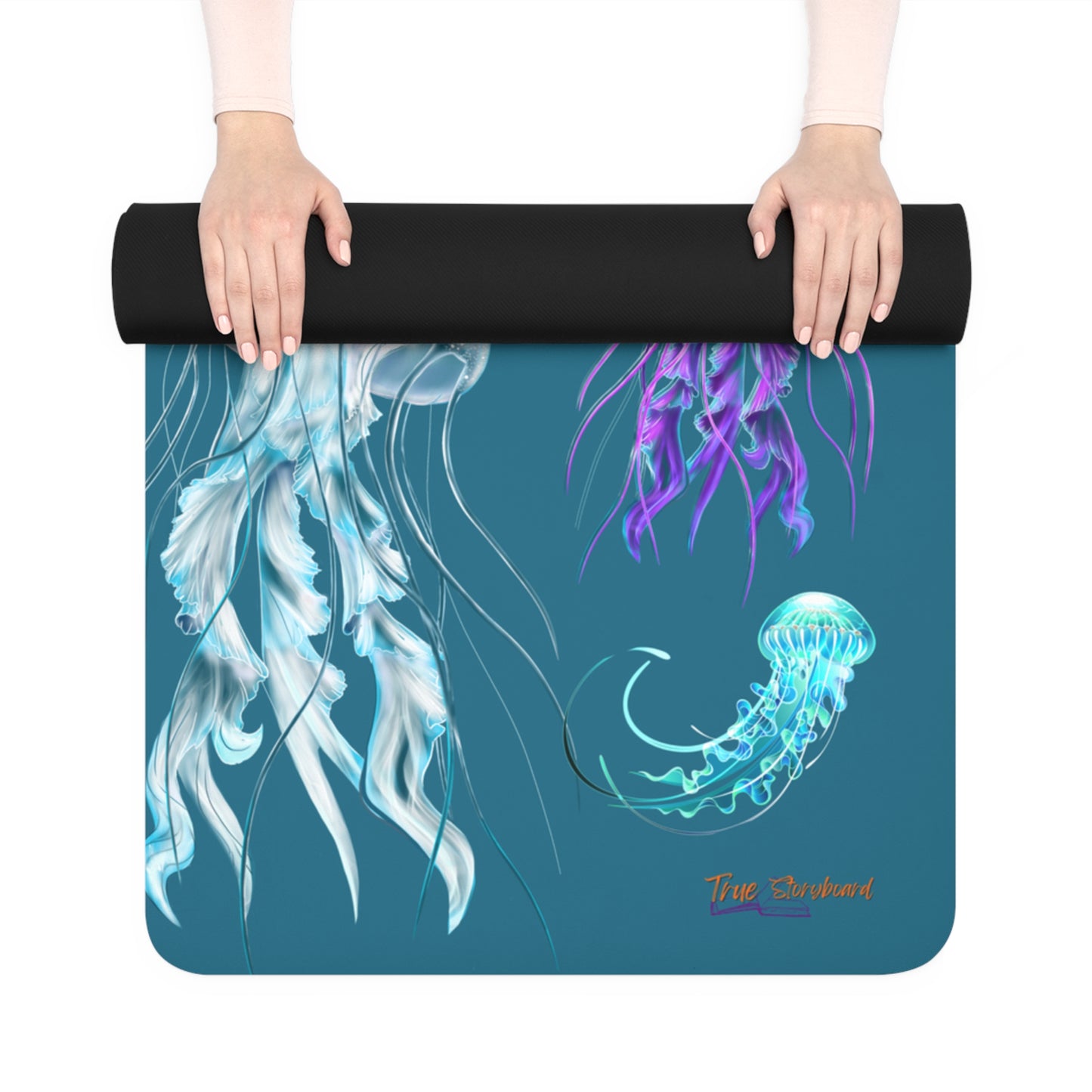 Jellyfish Yoga Mat anti-slip rubber yoga mat full print Jellyfish design