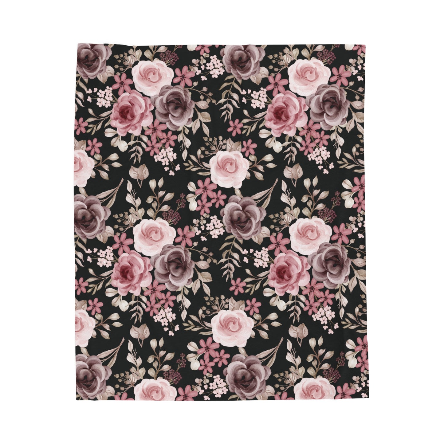 Floral Print Sloft Throq Velveteen Plush Blanket