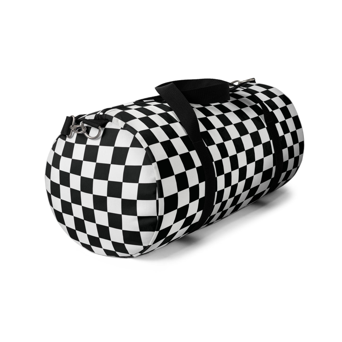 Black checkered Duffel Bag Checkered Gym Bag for Travel and Overnight bags