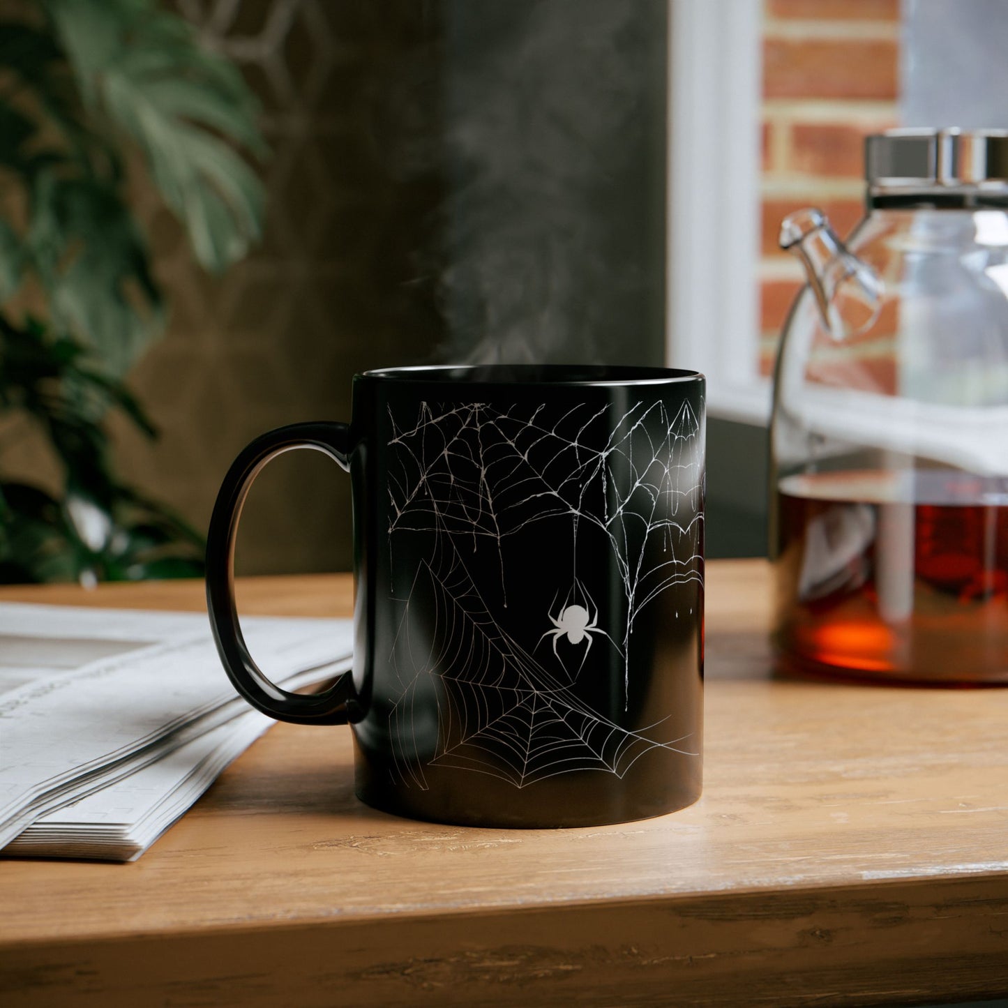 Spider Web Print Mug