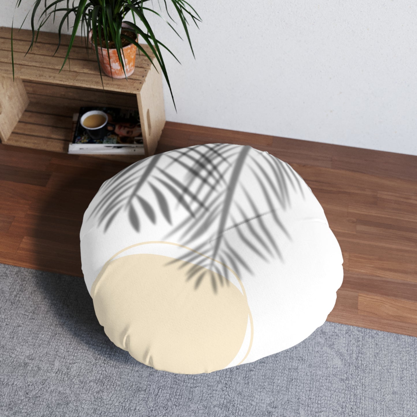 Palm Tree Floor Pillow Home Décor Tufted Floor Pillow